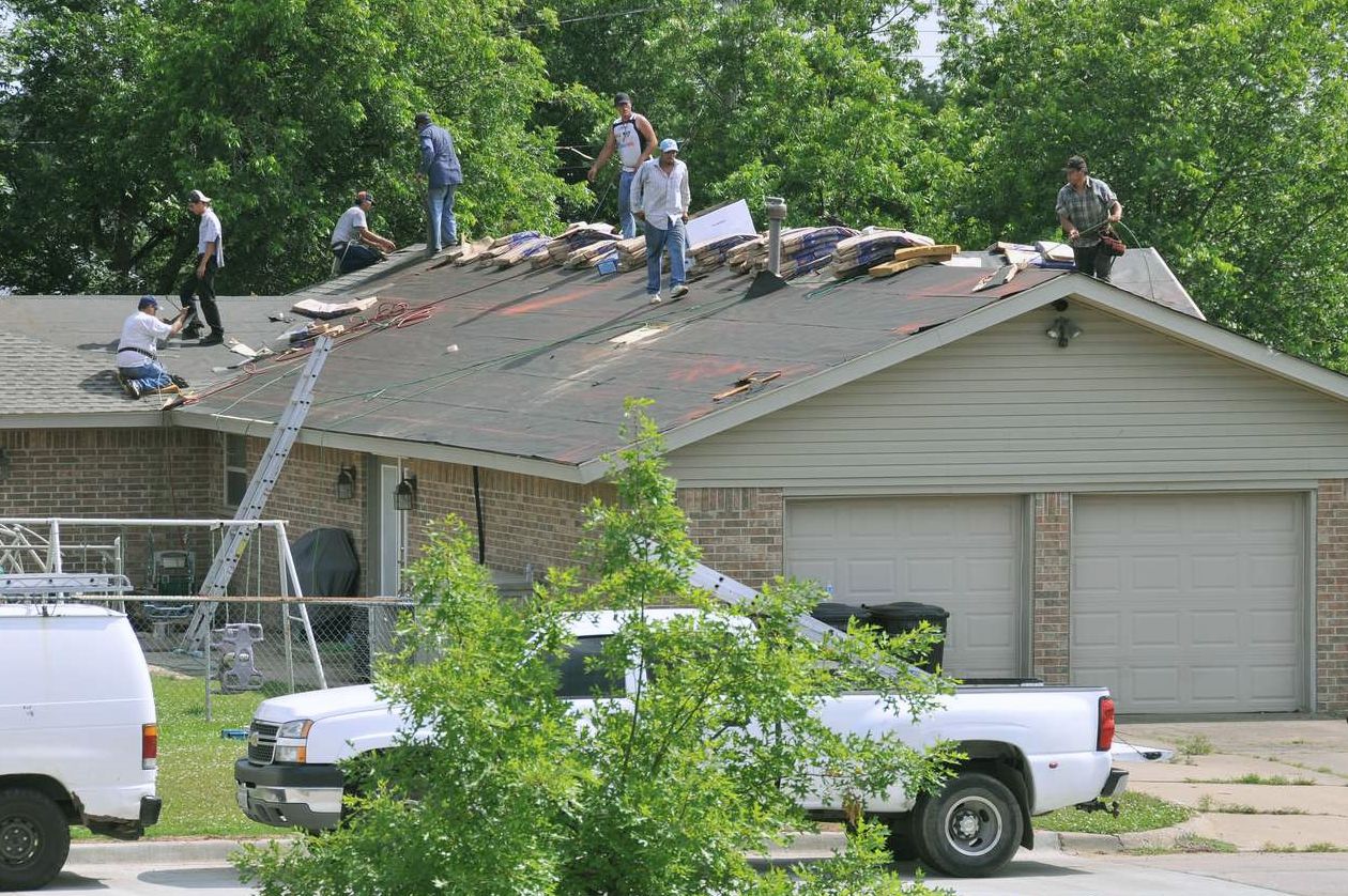 Roof replacement in The Woodlands, TX (illustrative)